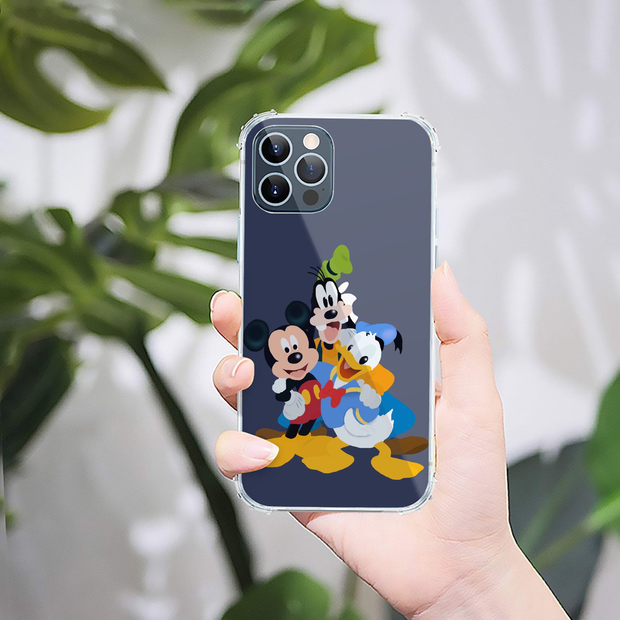 （画像用） ミッキーマウス Mickey Mouse 【iPhone 12シリーズ対応】透明スマホケース（クリアソフトケース）